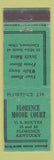Matchbook Cover - Florence Motor Court Florence KY