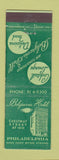 Matchbook Cover - Belgravia Hotel Philadelphia PA