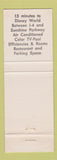 Matchbook Cover - The Bell Motel Blossom TRAil FL