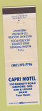 Matchbook Cover - Capri Motel Medford OR