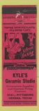 Matchbook Cover - Kyle's Ceramic Studio Odessa TX Terry Says girlie