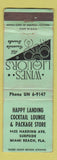 Matchbook Cover - Happy Landing Cocktail Lounge Miami Beach FL WORN