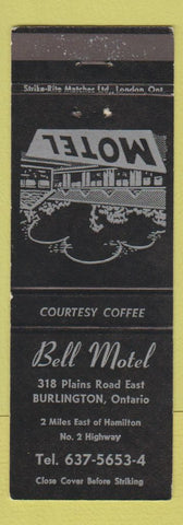 Matchbook Cover - Bell Motel Burlington ON