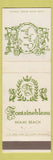 Matchbook Cover - Fontainebleau Hotel Miami Beach FL Chez Bon Bon