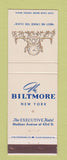 Matchbook Cover - Biltmore Hotel New York City
