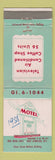 Matchbook Cover - Colonial Motel Easy Syracuse NY WRITING