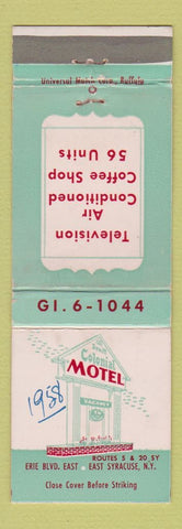 Matchbook Cover - Colonial Motel Easy Syracuse NY WRITING