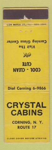 Matchbook Cover - Crystal Cabins Corning NY