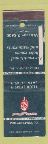 Matchbook Cover - Benjamin Franklin Hotel Philadelphia PA