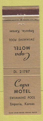 Matchbook Cover - Copa Motel Emporia KS