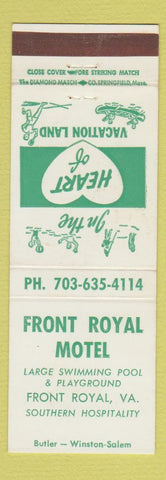 Matchbook Cover - Front Royal Motel VA