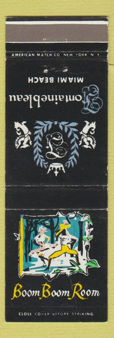 Matchbook Cover - Fontainebleau Hotel Miami Beach FL Boom Boom Room