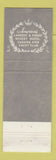 Matchbook Cover - Fontainebleau Hotel Miami Beach FL Boom Boom Room