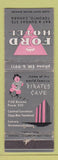 Matchbook Cover - Ford Hotel Toronto ON