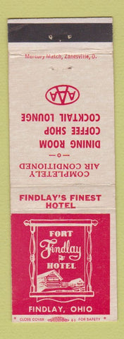 Matchbook Cover - Fort Findlay Hotel Findlay OH