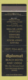 Matchbook Cover - Diplomat Beach Motel Old Orchard Beach ME
