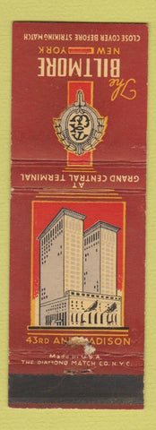 Matchbook Cover - Biltmore Hotel New York City