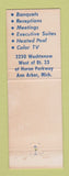 Matchbook Cover - Crystal House Motel Ann Arbor MI
