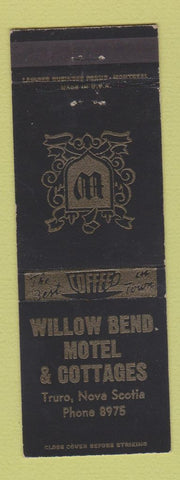 Matchbook Cover - Willow Bend Motel Cottages Truro NS