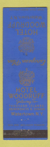 Matchbook Cover - Hotel Woodruff Watertown NY
