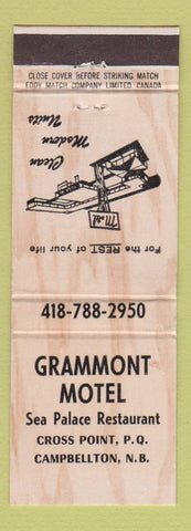 Matchbook Cover - Grammont Motel Campbellton NB