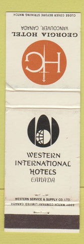 Matchbook Cover - Georgia Hotel Vancouver BC Western International Hotels WEAR