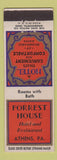 Matchbook Cover - Forrest House Athens PA