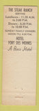 Matchbook Cover - The Steak Ranch Hotel Fort Des Moines IA