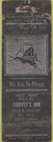 Matchbook Cover - Harvey's Inn Minneapolis MN girlie POOR