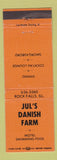 Matchbook Cover - Jul's Danish Farm Motel Rock Falls IL