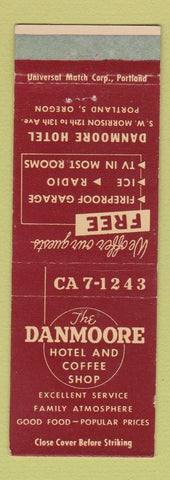 Matchbook Cover - Danmoore Hotel Portland OR
