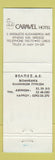 Matchbook Cover - Caravel Hotel Athens Greece