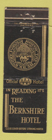 Matchbook Cover - Berkshire Hotel Reading PA WEAR