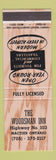 Matchbook Cover - Woodsman Inn Mactier ON