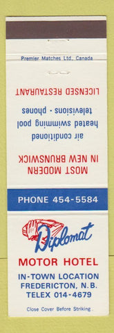 Matchbook Cover - Diplomat Motor Hotel Fredericton NB
