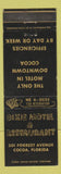 Matchbook Cover - Dixie Motel Restaurant Cocoa FL