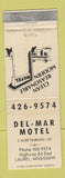 Matchbook Cover - Del Mar Motel Laurel MS WEAR