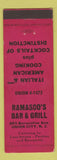 Matchbook Cover - Ramasco's Bar Grill Union City NJ