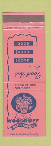Matchbook Cover - Hotel Woodruff Watertown NY