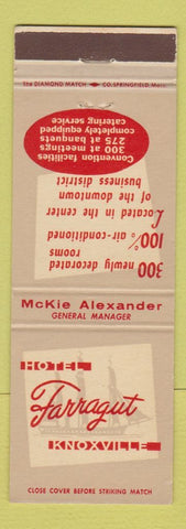 Matchbook Cover - Hotel Farragut Knoxville TN