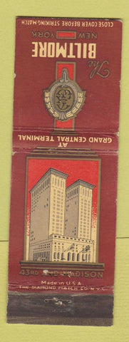Matchbook Cover - Blitmore Hotel New York City