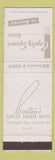 Matchbook Cover - Copley Square Hotel Boston MA