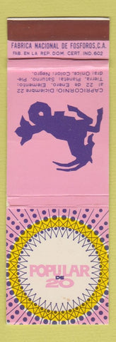 Matchbook Cover - Popular de 20 Dominican Republic Capricorn Horoscope