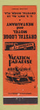 Matchbook Cover - Crystal Lodge Motel Restaurant Crystal River FL ORANGE