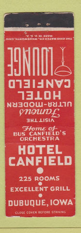 Matchbook Cover - Hotel Canfield Dubuque IA WEAR