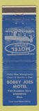 Matchbook Cover - Bobby Joes Motel Winnipeg MB