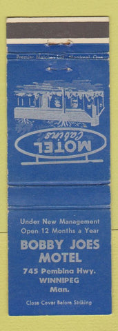 Matchbook Cover - Bobby Joes Motel Winnipeg MB