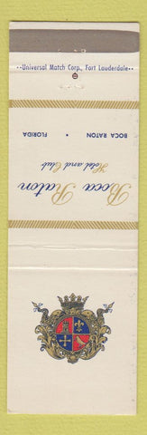 Matchbook Cover - Boca Raton Hotel Club FL WEAR