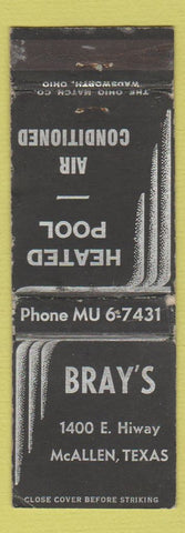 Matchbook Cover - Bray's Motel McAllen TX WEAR