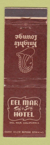 Matchbook Cover - Del Mar Turf and Surf Hotel CA Knight's Lounge